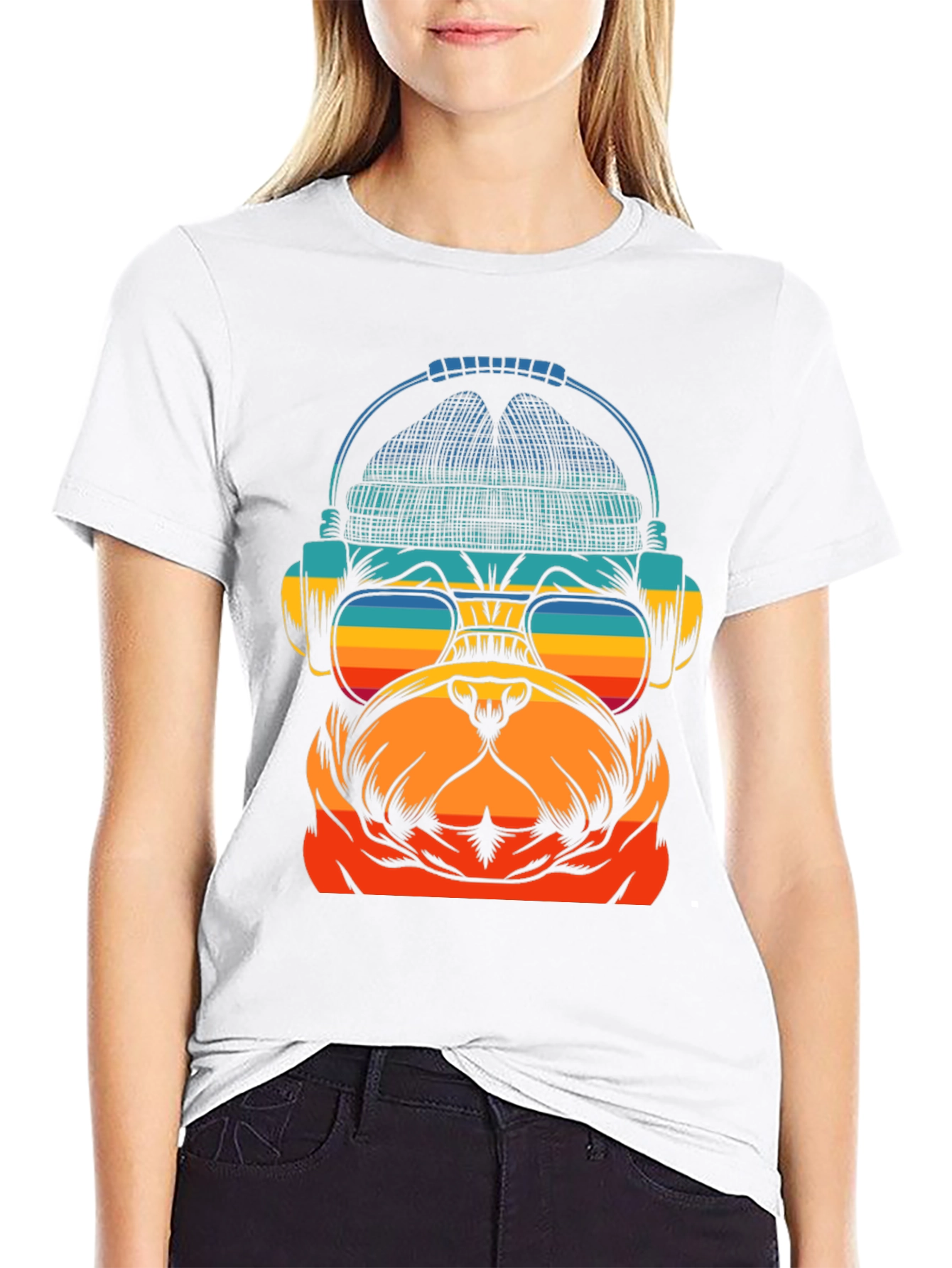 Retro Bulldog DJ T-Shirt