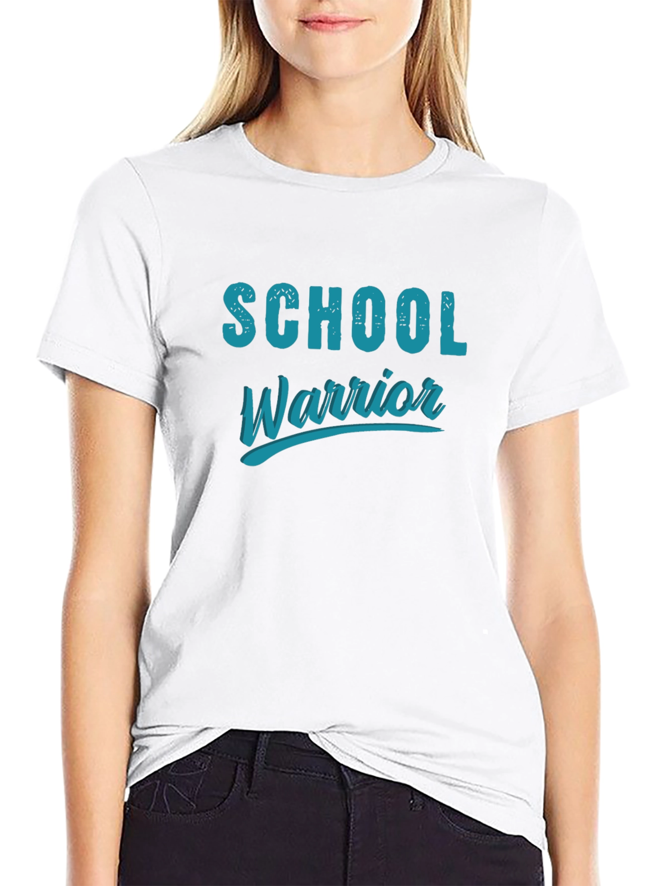 School Warrior T-Shirt - Black Cotton Tee