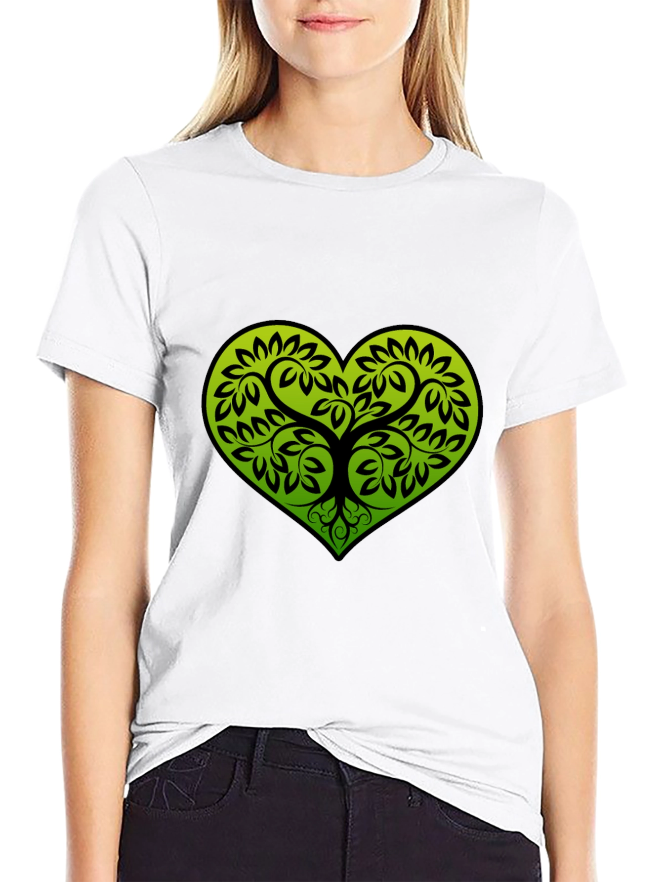 Heart Tree Black T-Shirt