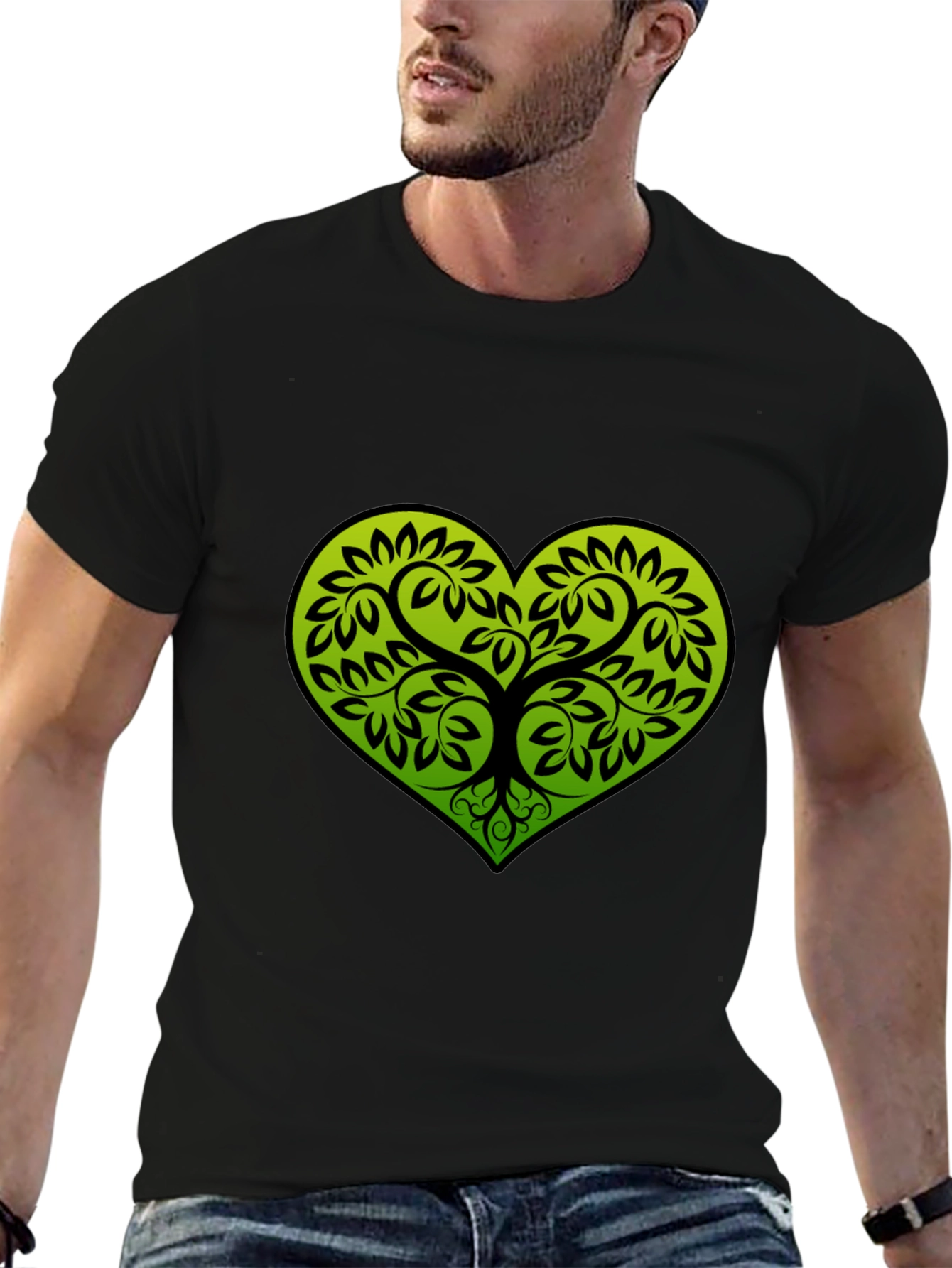 Heart Tree Black T-Shirt