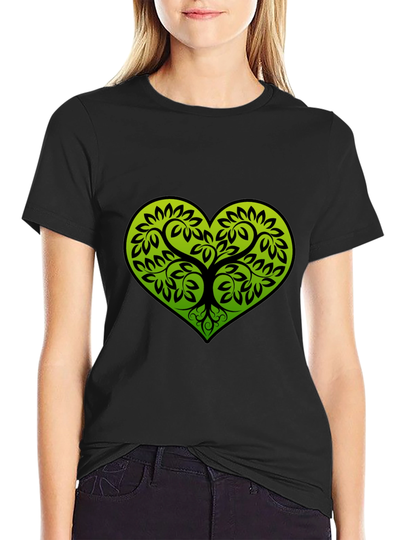 Heart Tree Black T-Shirt