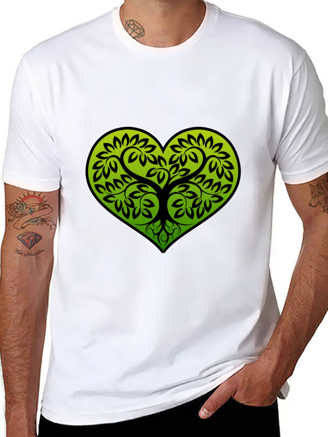 Heart Tree Black T-Shirt