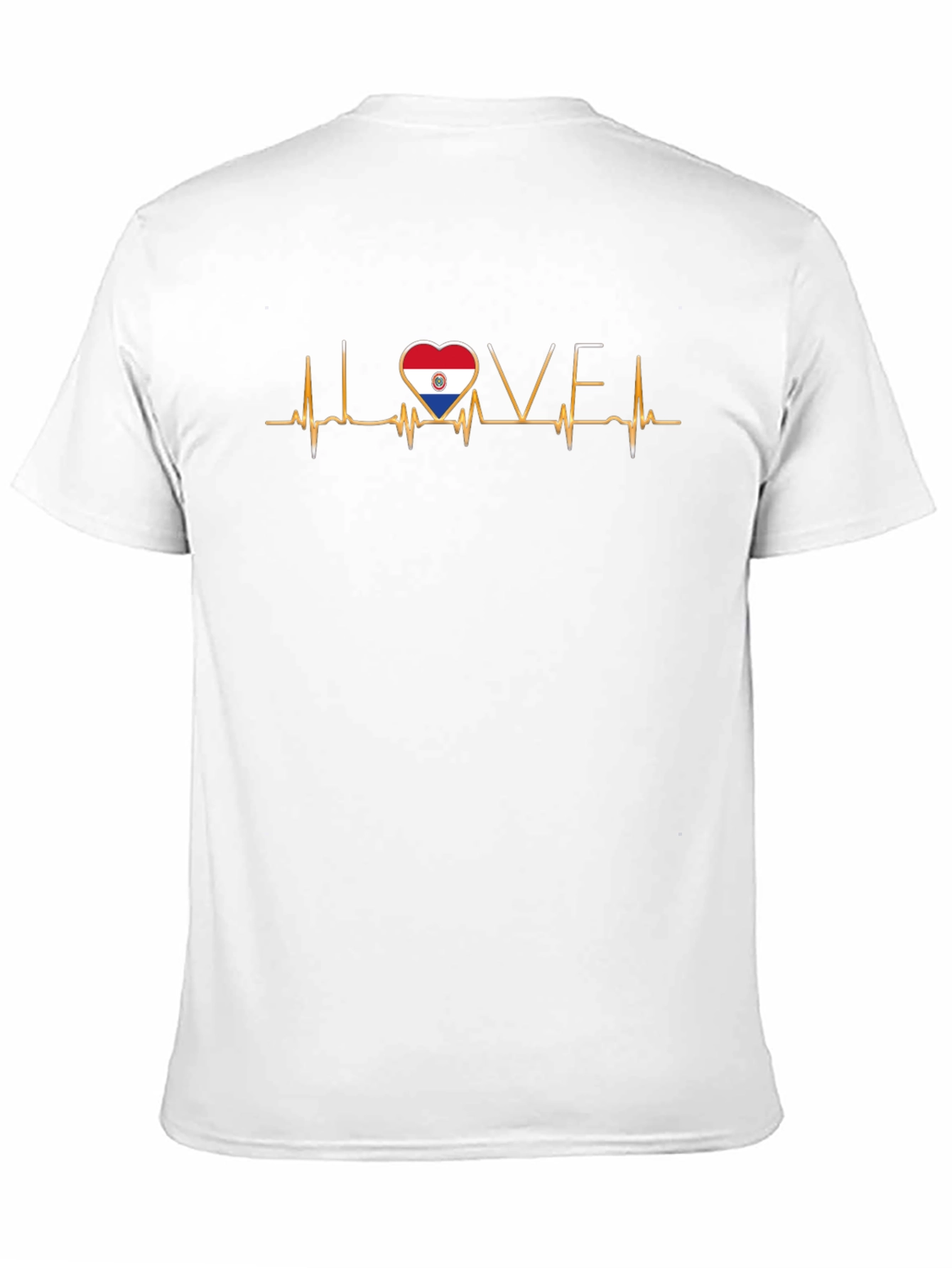 Paraguay Flag Heartbeat Love T-Shirt
