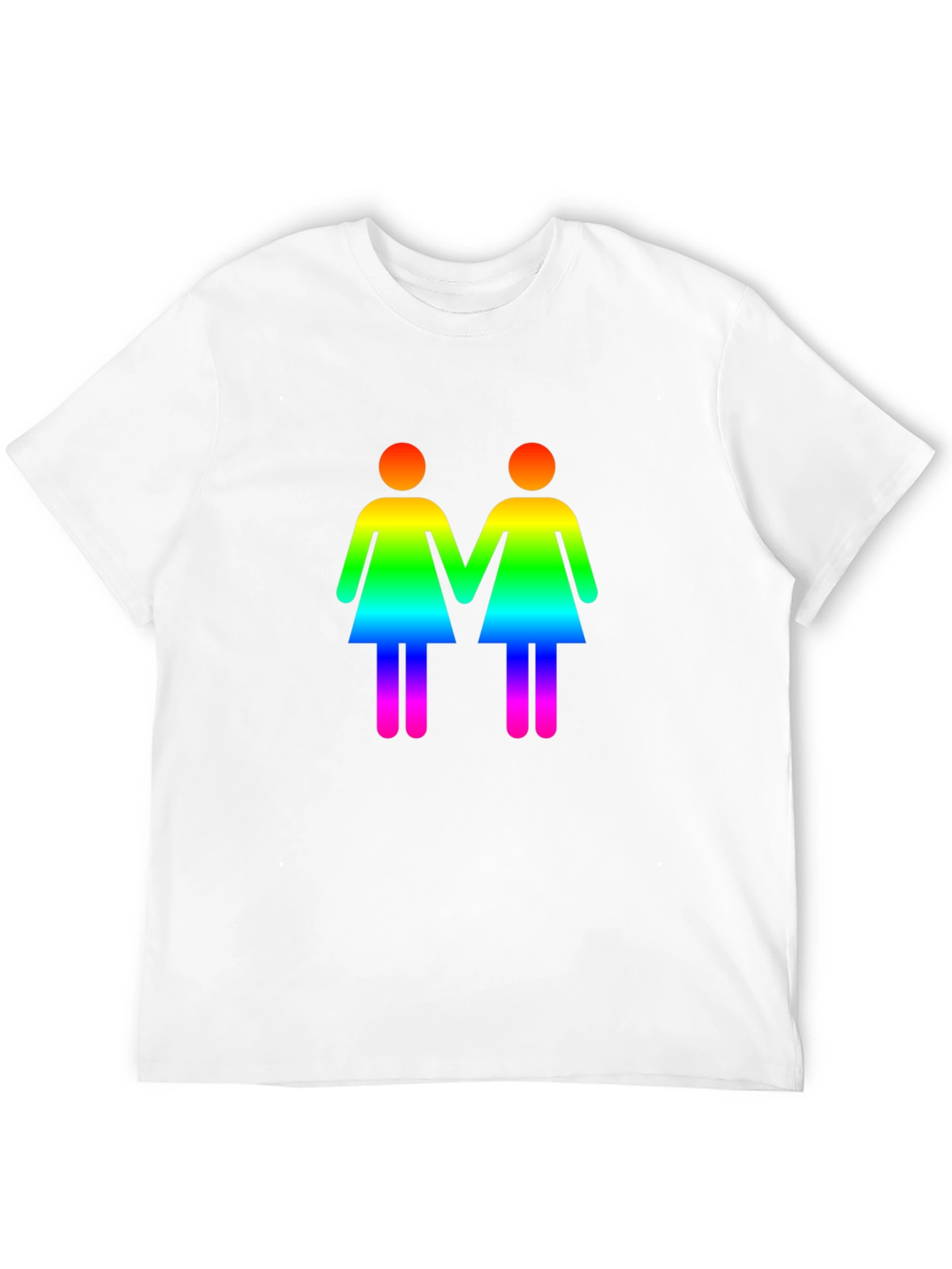 Rainbow Lesbian Symbol Black T-Shirt