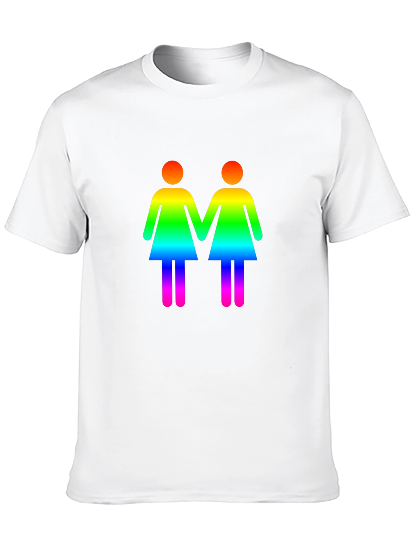 Rainbow Lesbian Symbol Black T-Shirt