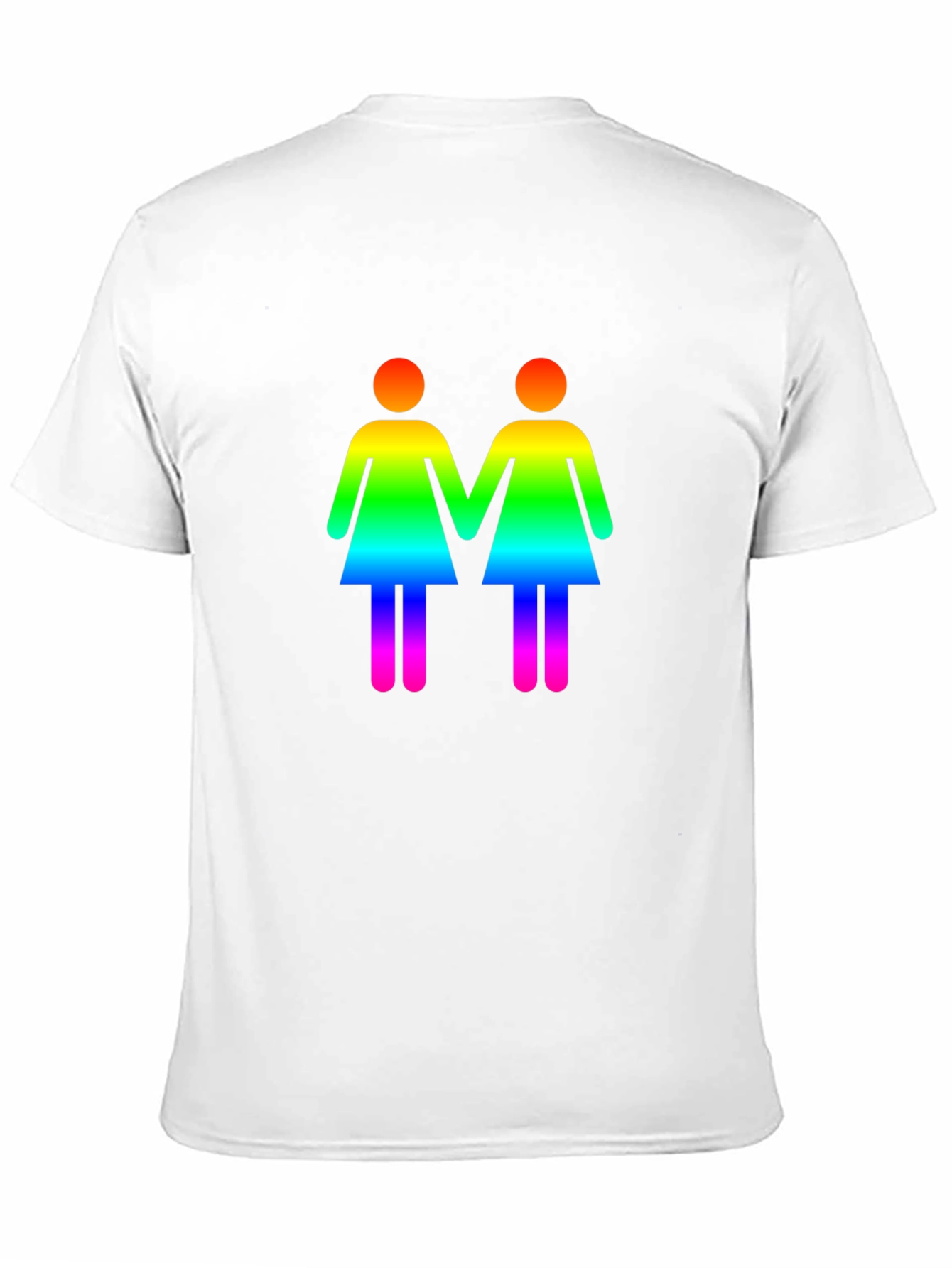 Rainbow Lesbian Symbol Black T-Shirt