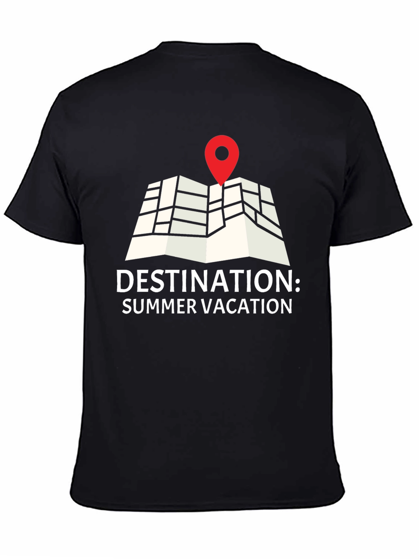 Destination Summer Vacation Black T-Shirt