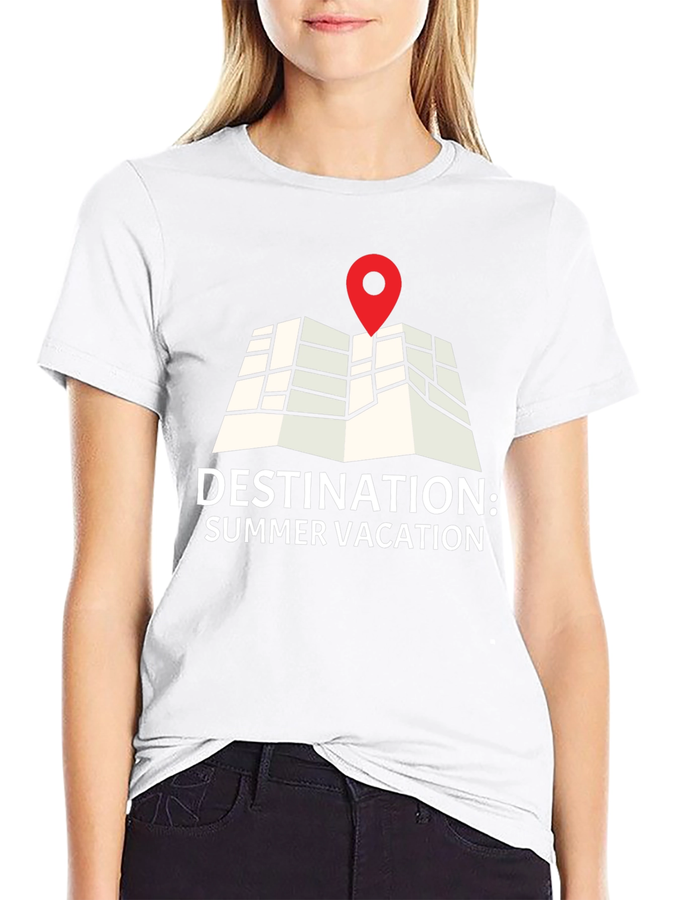 Destination Summer Vacation Black T-Shirt