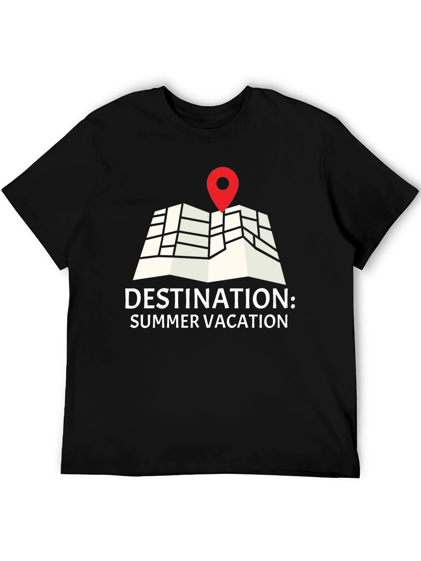 Destination Summer Vacation Black T-Shirt