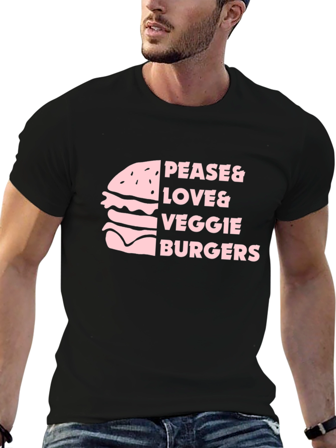 Pease & Love & Veggie Burgers T-Shirt
