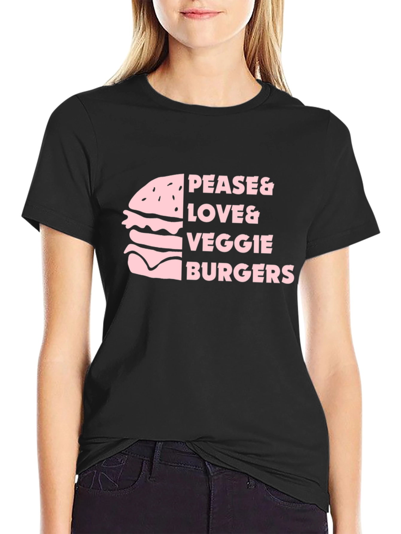 Pease & Love & Veggie Burgers T-Shirt