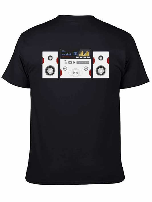 Retro Audio System T-Shirt - Vintage Music Lover Tee