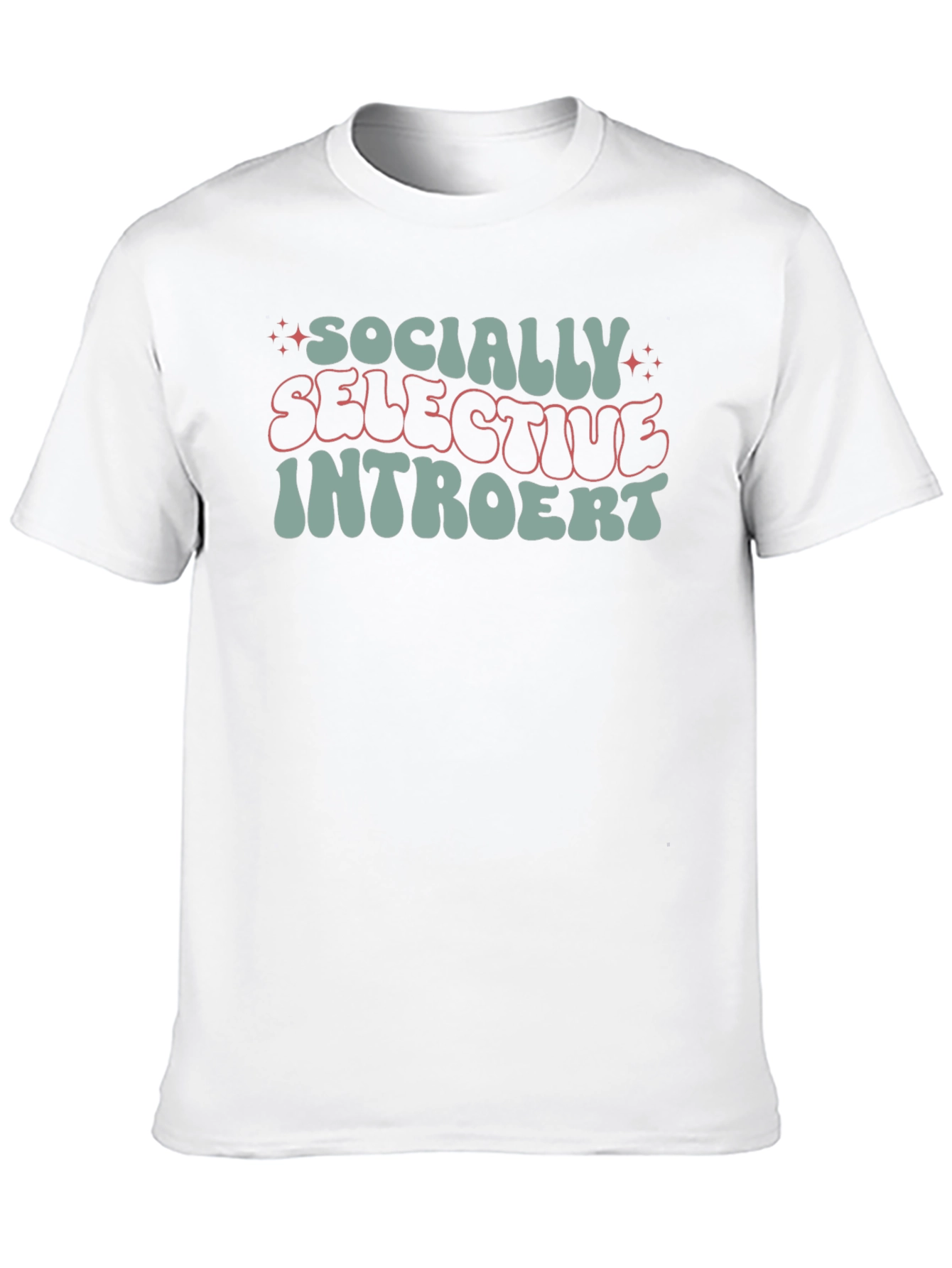 Socially Selective Introvert Black Graphic Tee