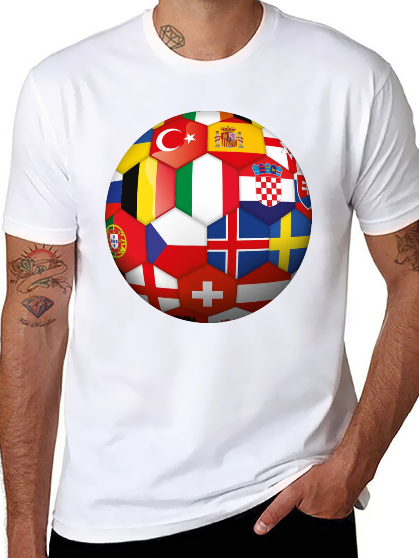 Euro Flags Soccer Ball T-Shirt
