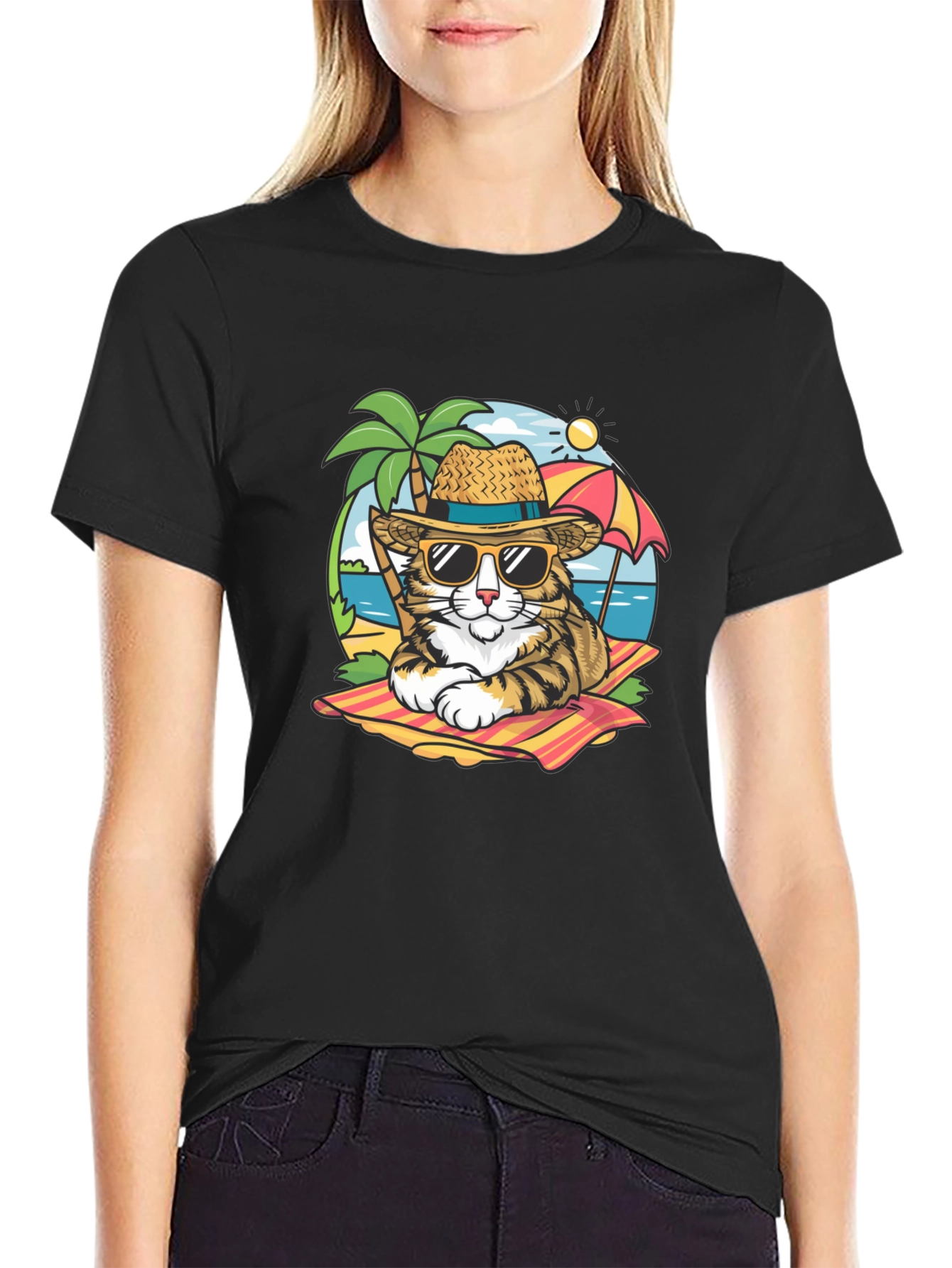 Cool Cat Beach T-Shirt