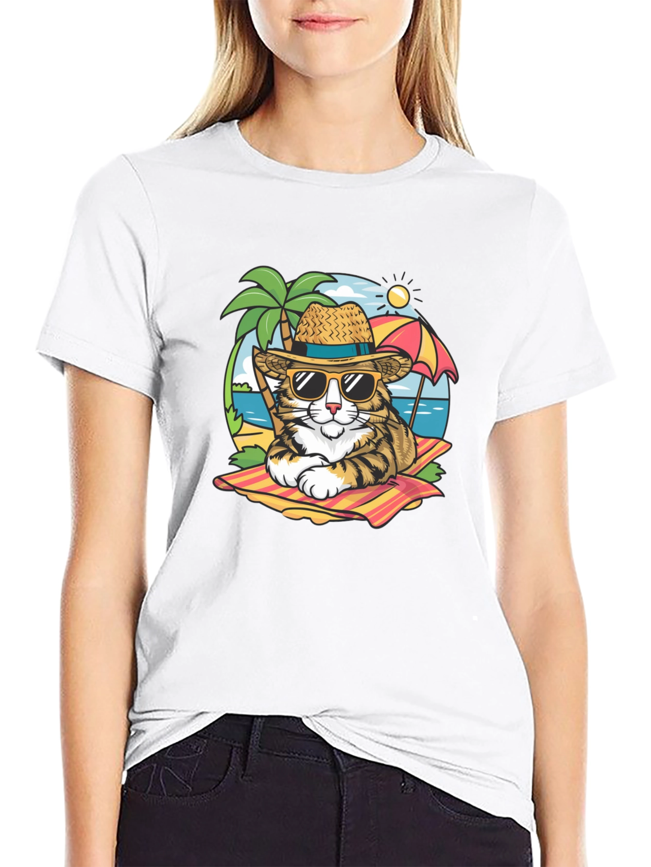 Cool Cat Beach T-Shirt