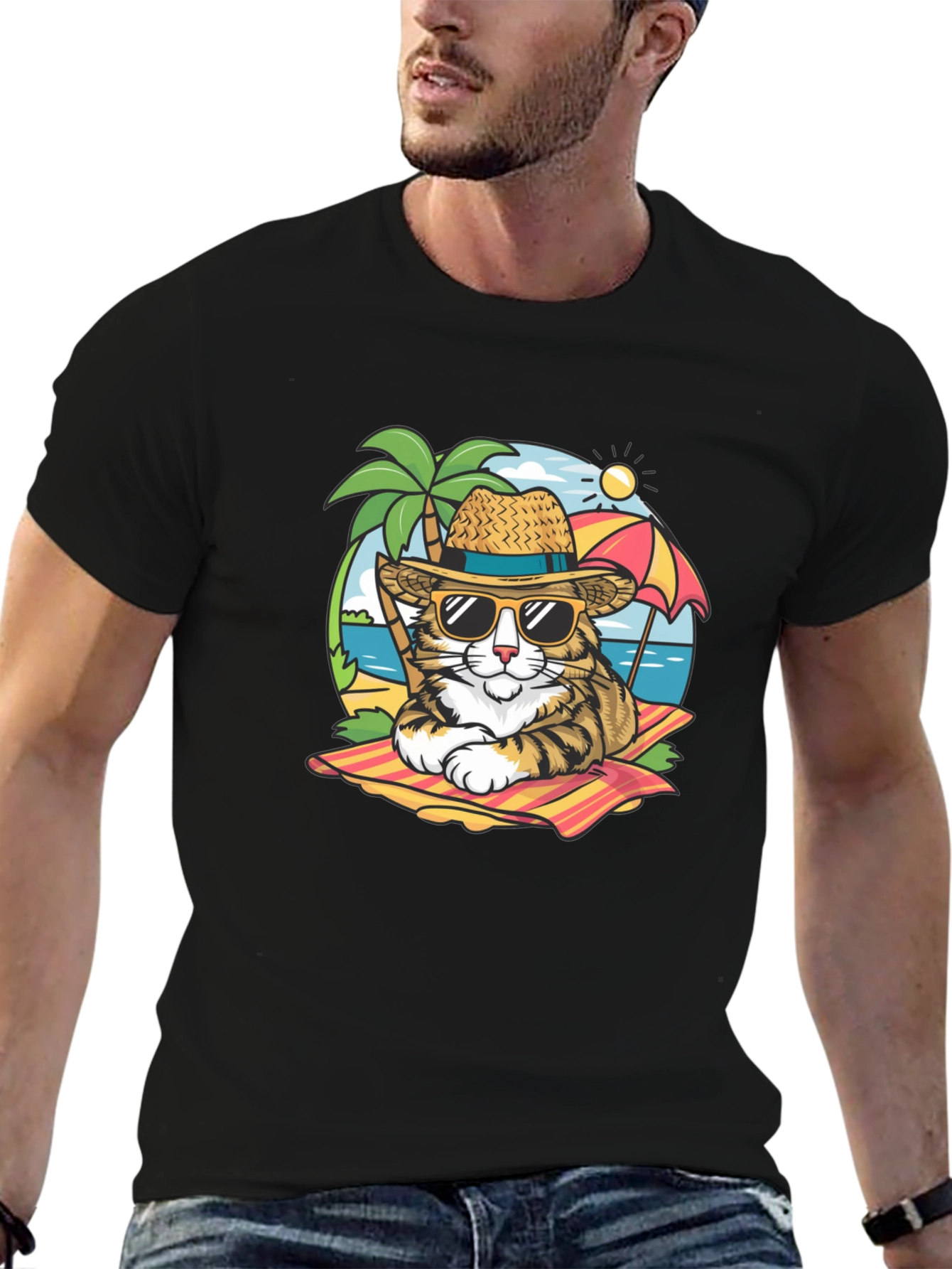 Cool Cat Beach T-Shirt