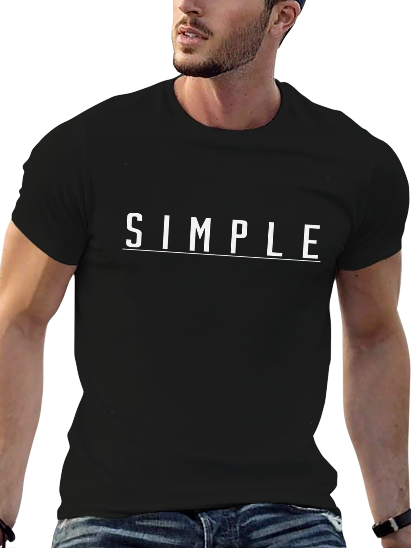 Simple Statement Black Tee