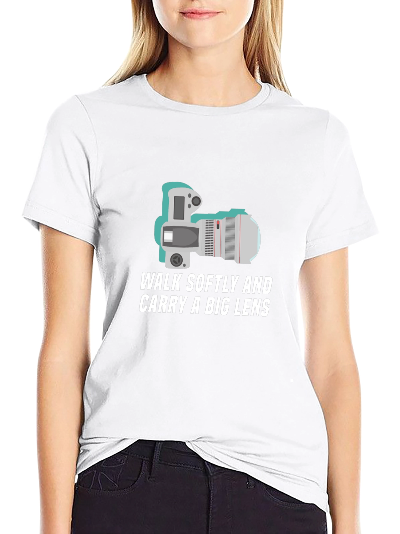 Walk Softly Big Lens Camera T-Shirt