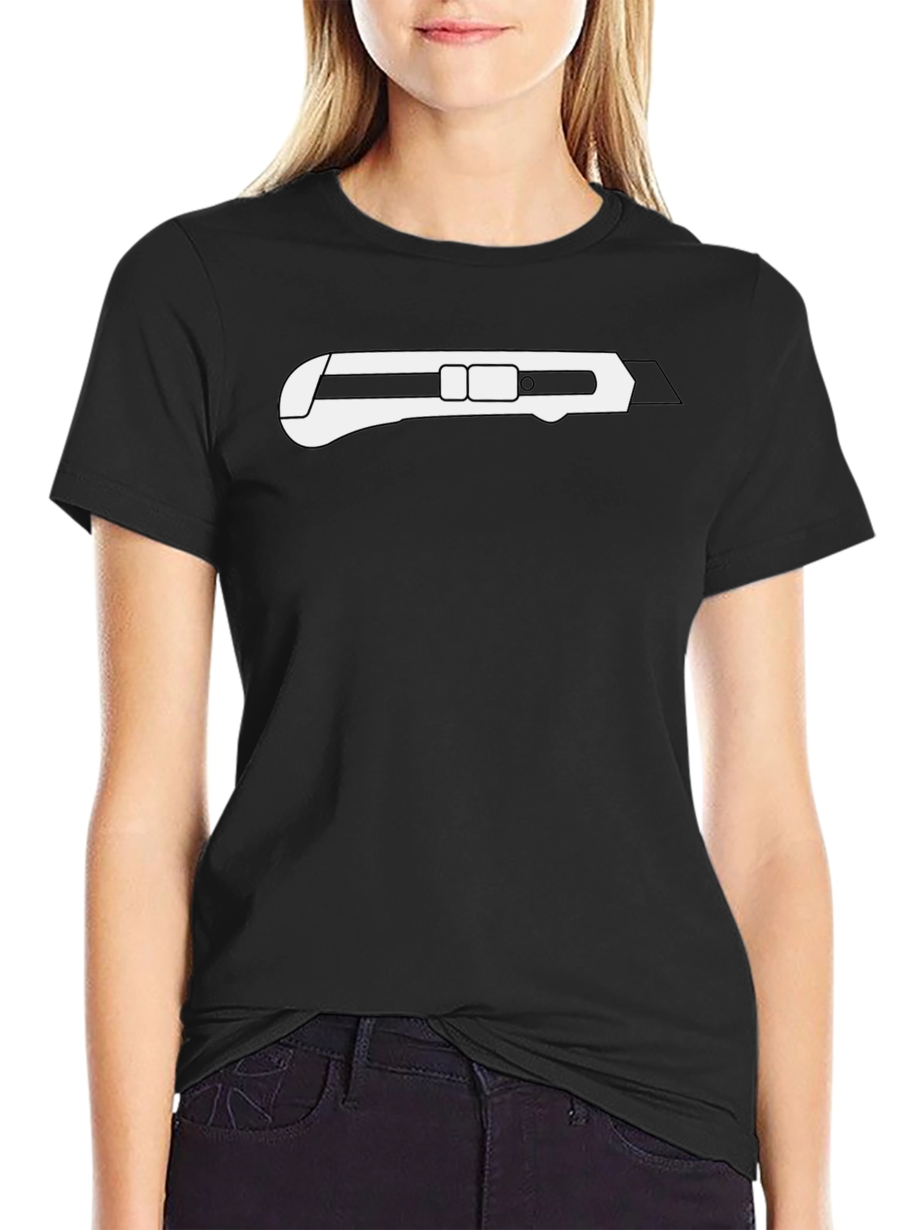 Utility Knife Graphic Tee - Modern Edgy Style