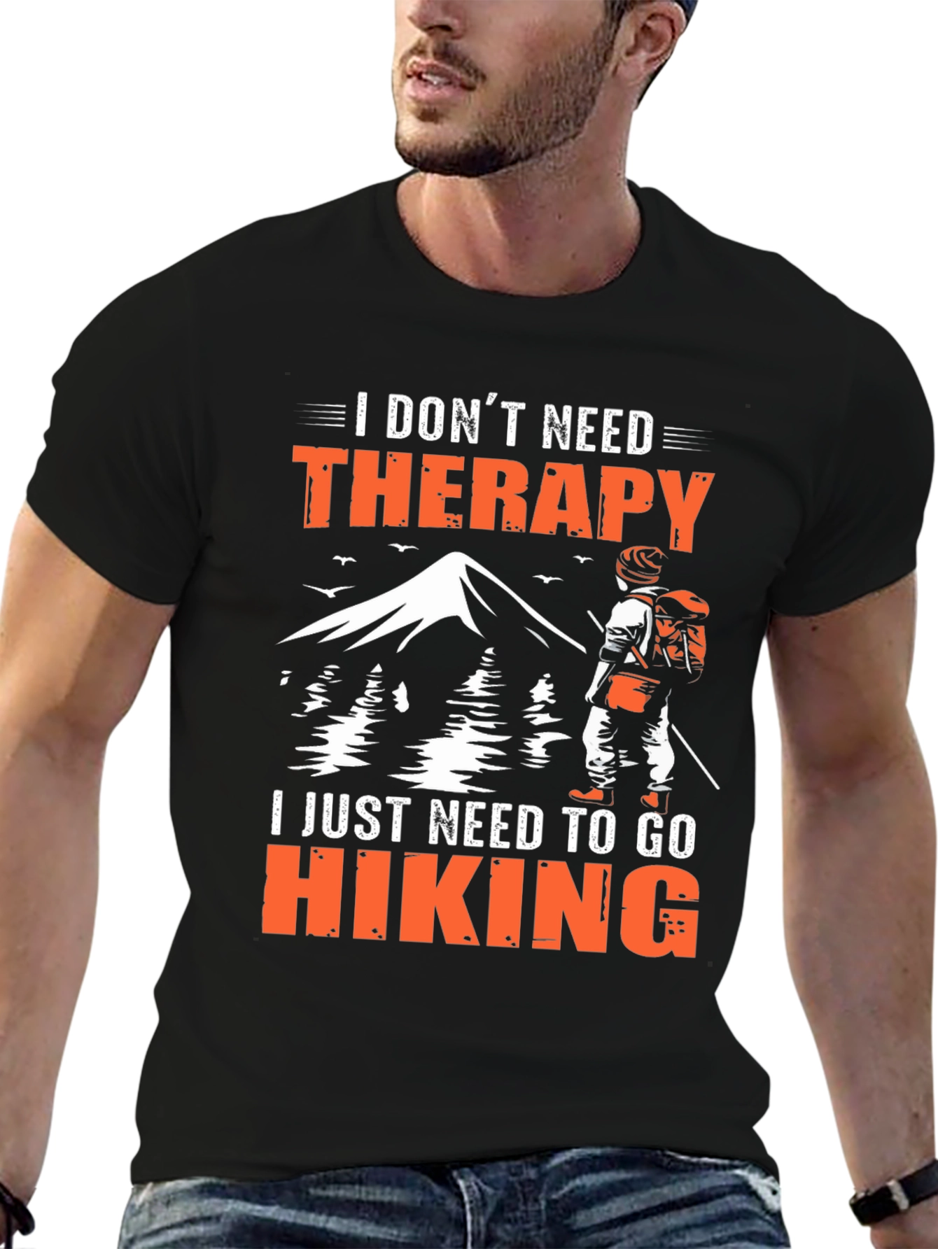 Hiking Therapy Graphic T-Shirt