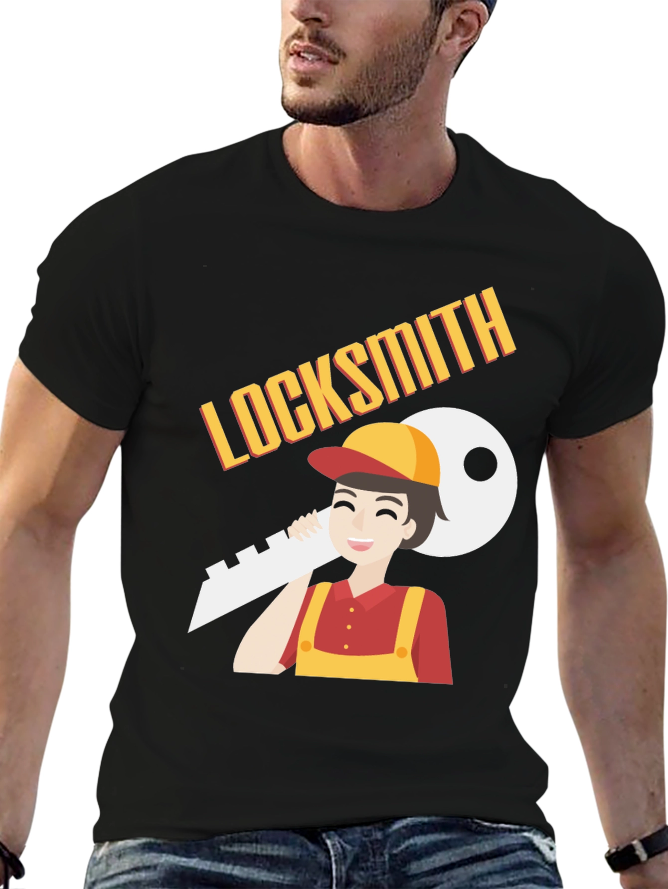 Locksmith Cartoon Graphic T-Shirt