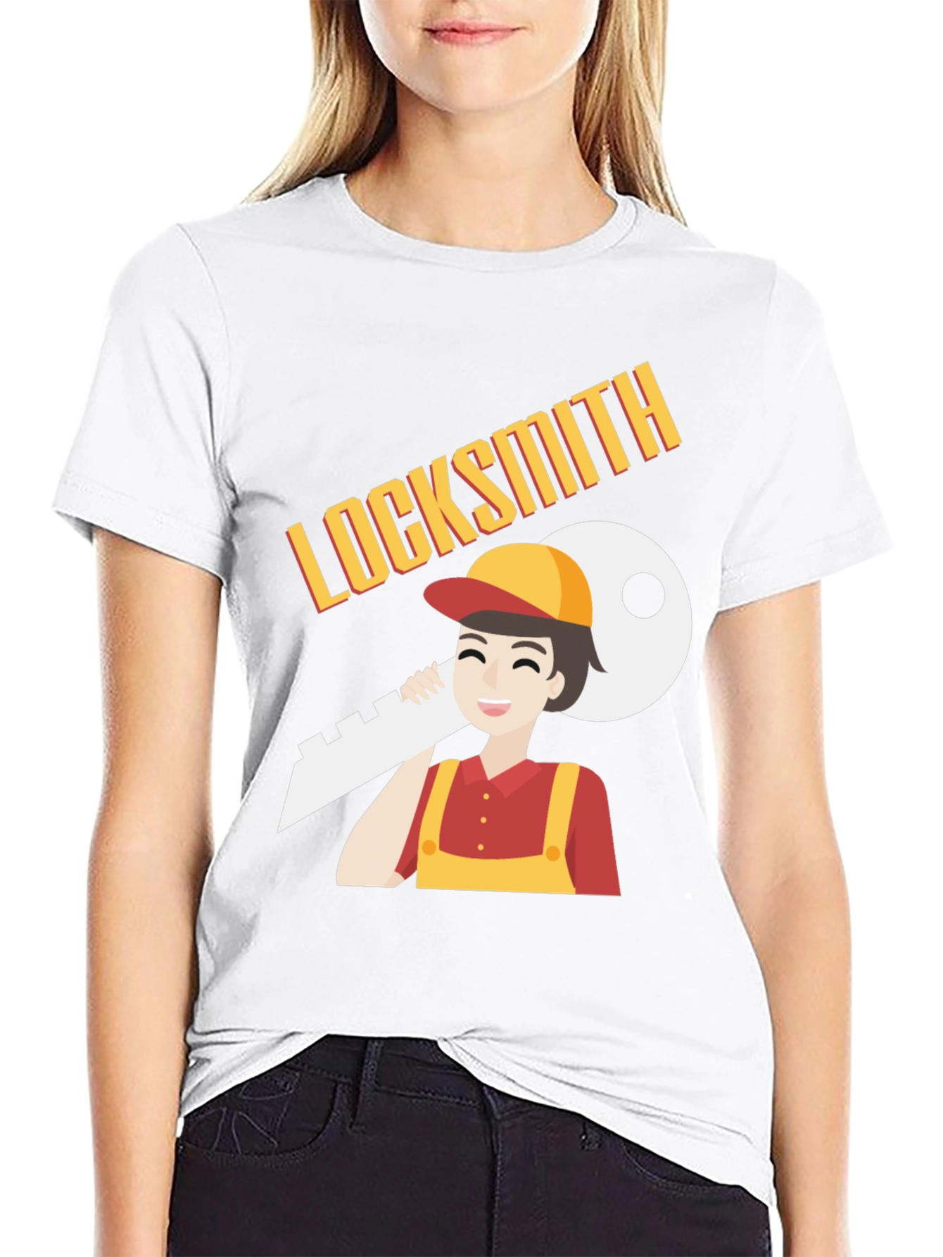 Locksmith Cartoon Graphic T-Shirt