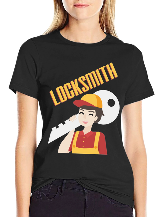 Locksmith Cartoon Graphic T-Shirt