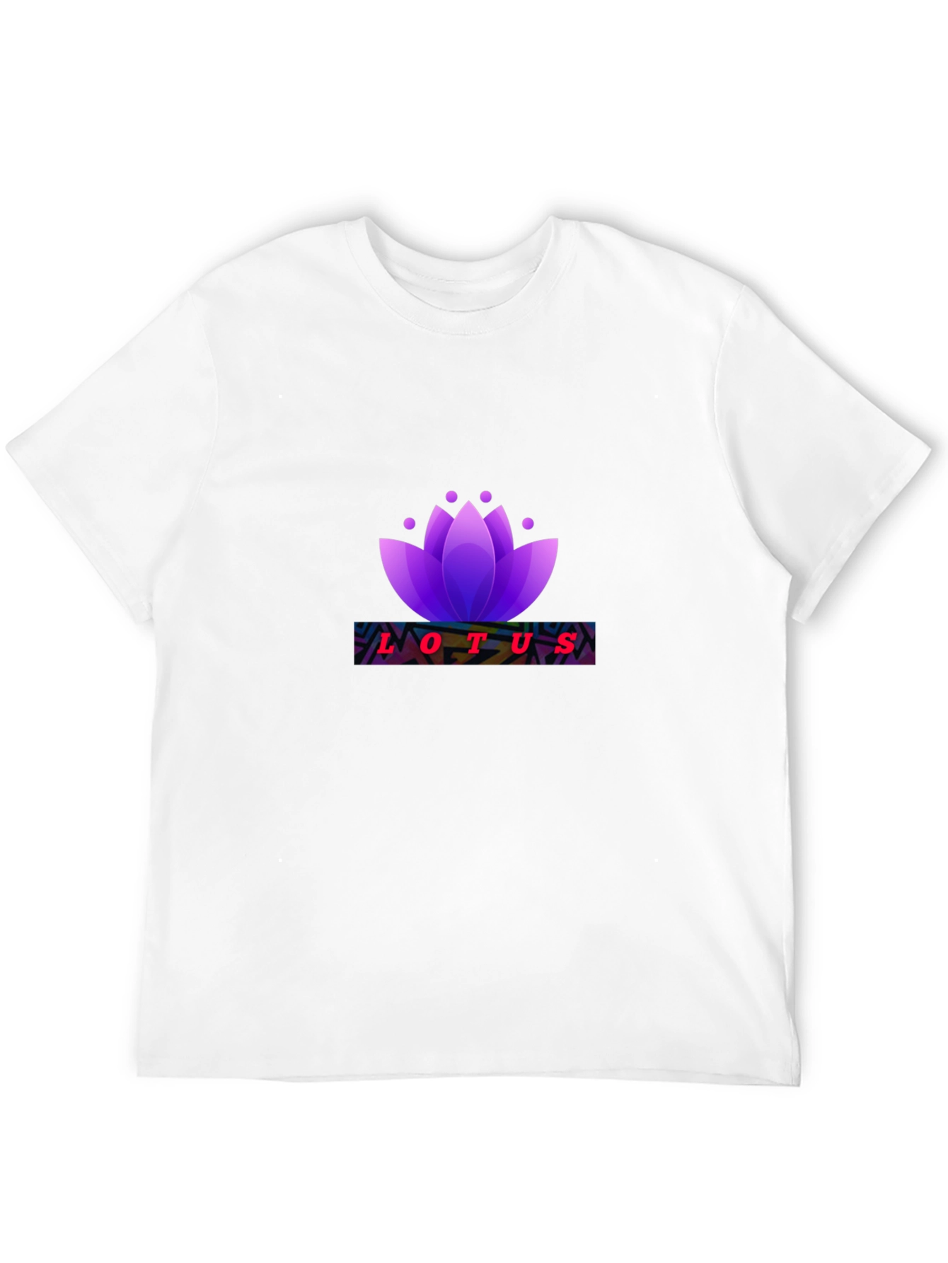 Lotus Flower Graphic Black T-Shirt