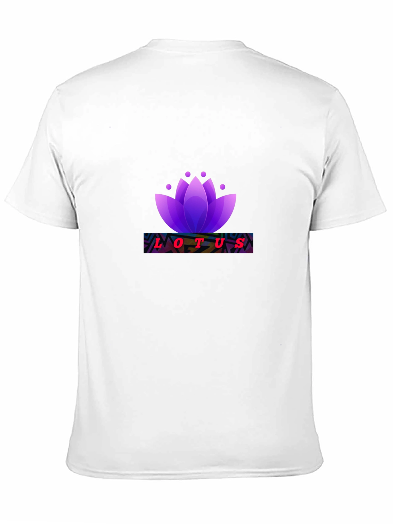 Lotus Flower Graphic Black T-Shirt