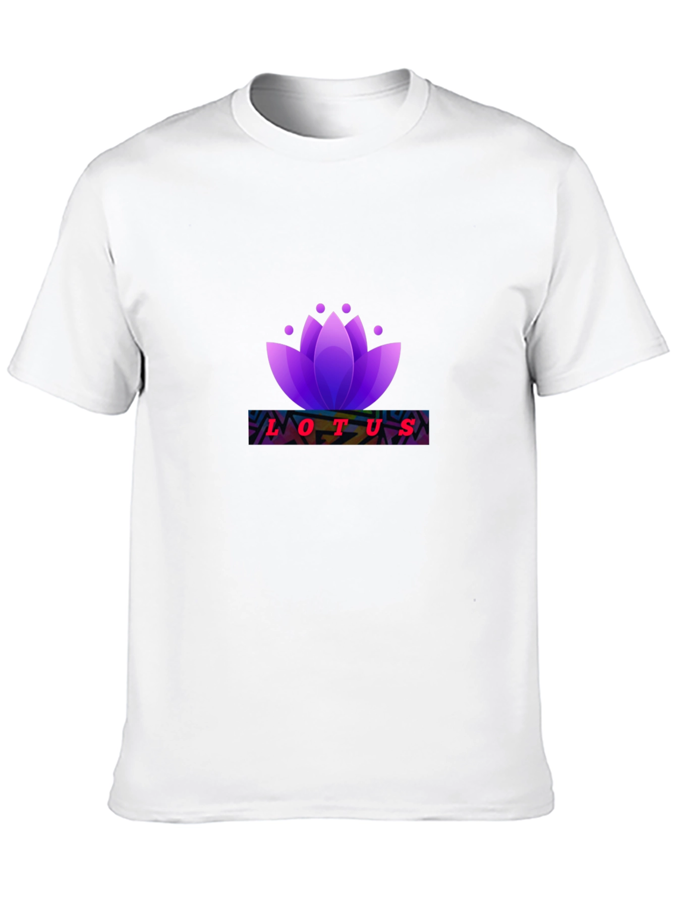 Lotus Flower Graphic Black T-Shirt