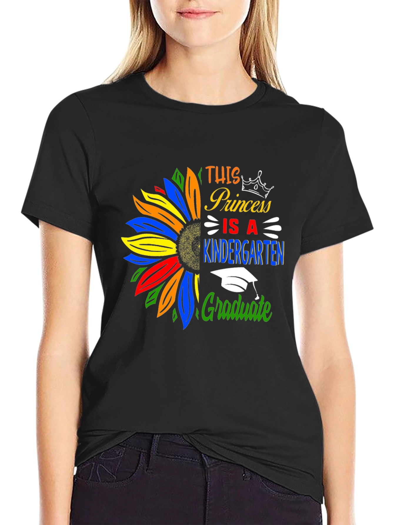 Princess Kindergarten Graduate T-Shirt Sunflower