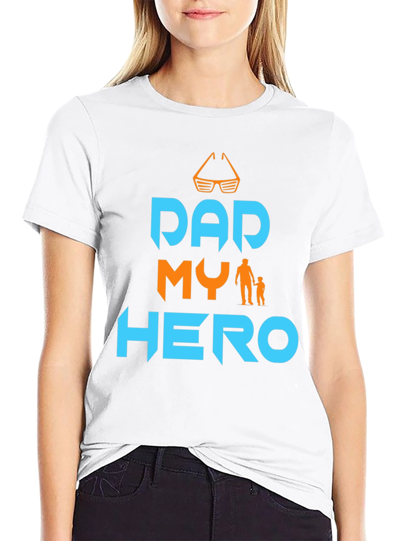 Dad My Hero Graphic Tee - Fathers Day T-Shirt