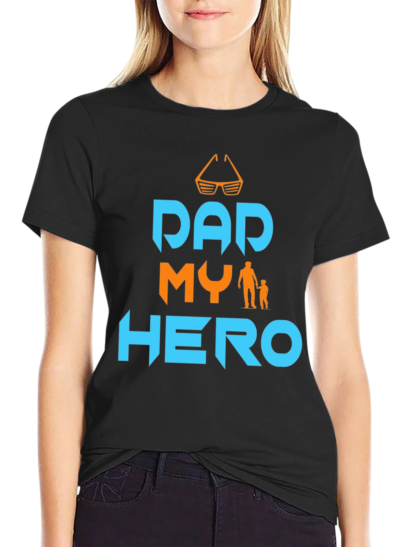 Dad My Hero Graphic Tee - Fathers Day T-Shirt