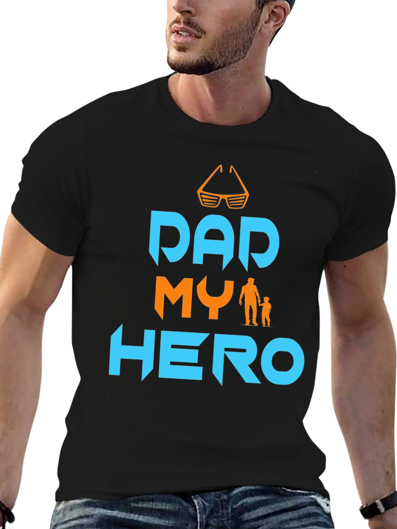 Dad My Hero Graphic Tee - Fathers Day T-Shirt