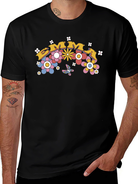 Retro Mom Floral Graphic Tee - Vintage Style Comfort