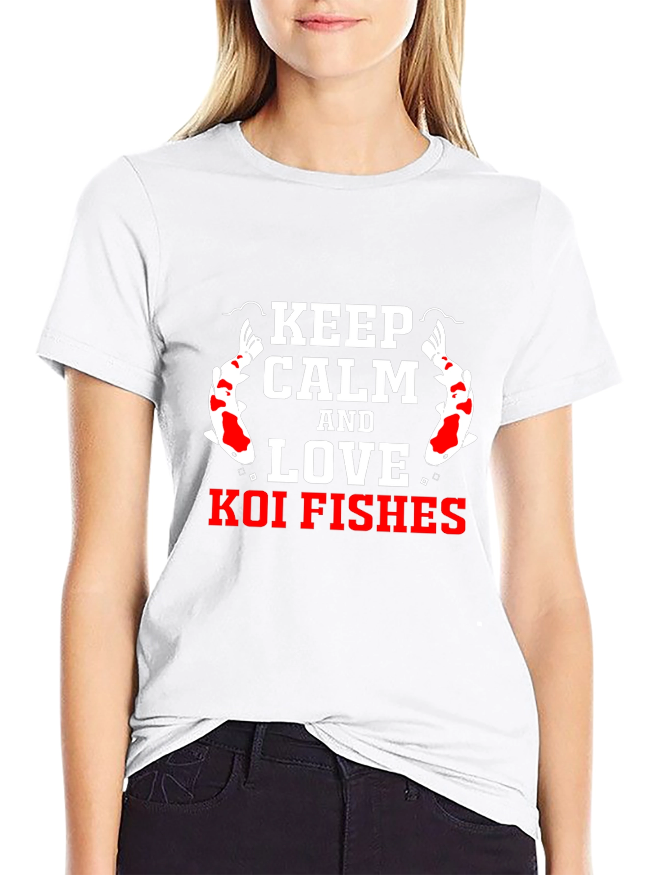 Keep Calm and Love Koi Fishes Graphic T-Shirt