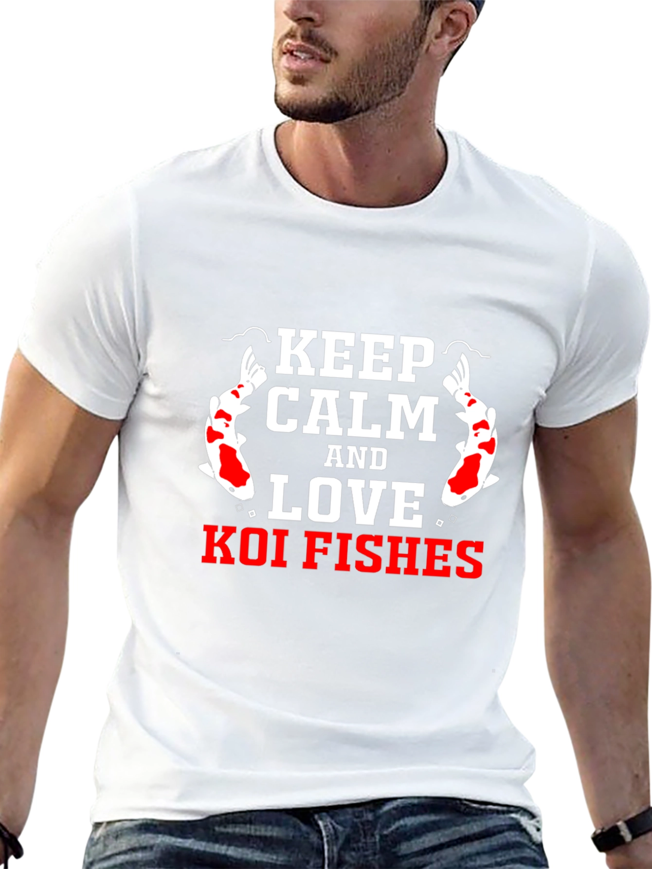 Keep Calm and Love Koi Fishes Graphic T-Shirt
