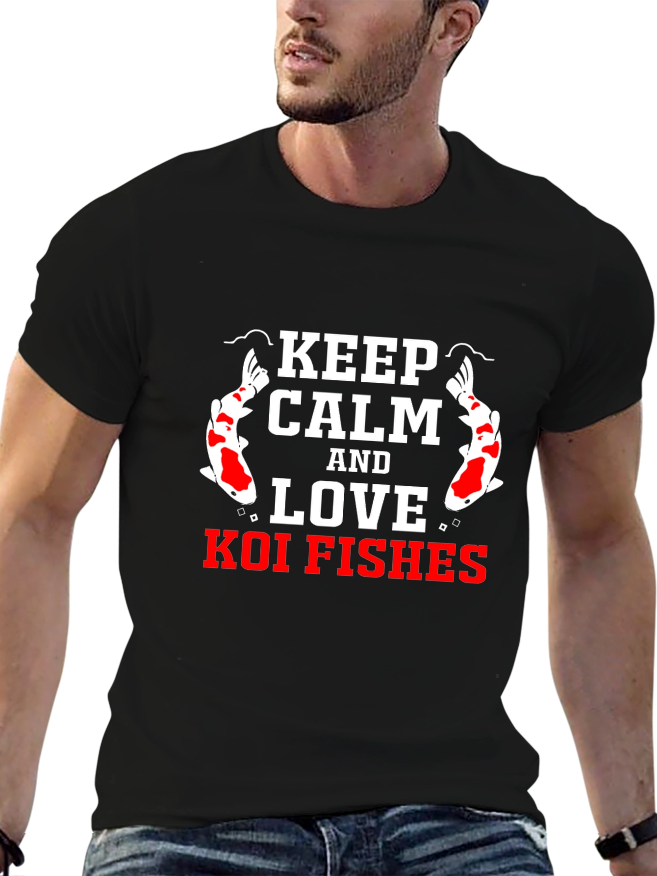 Keep Calm and Love Koi Fishes Graphic T-Shirt