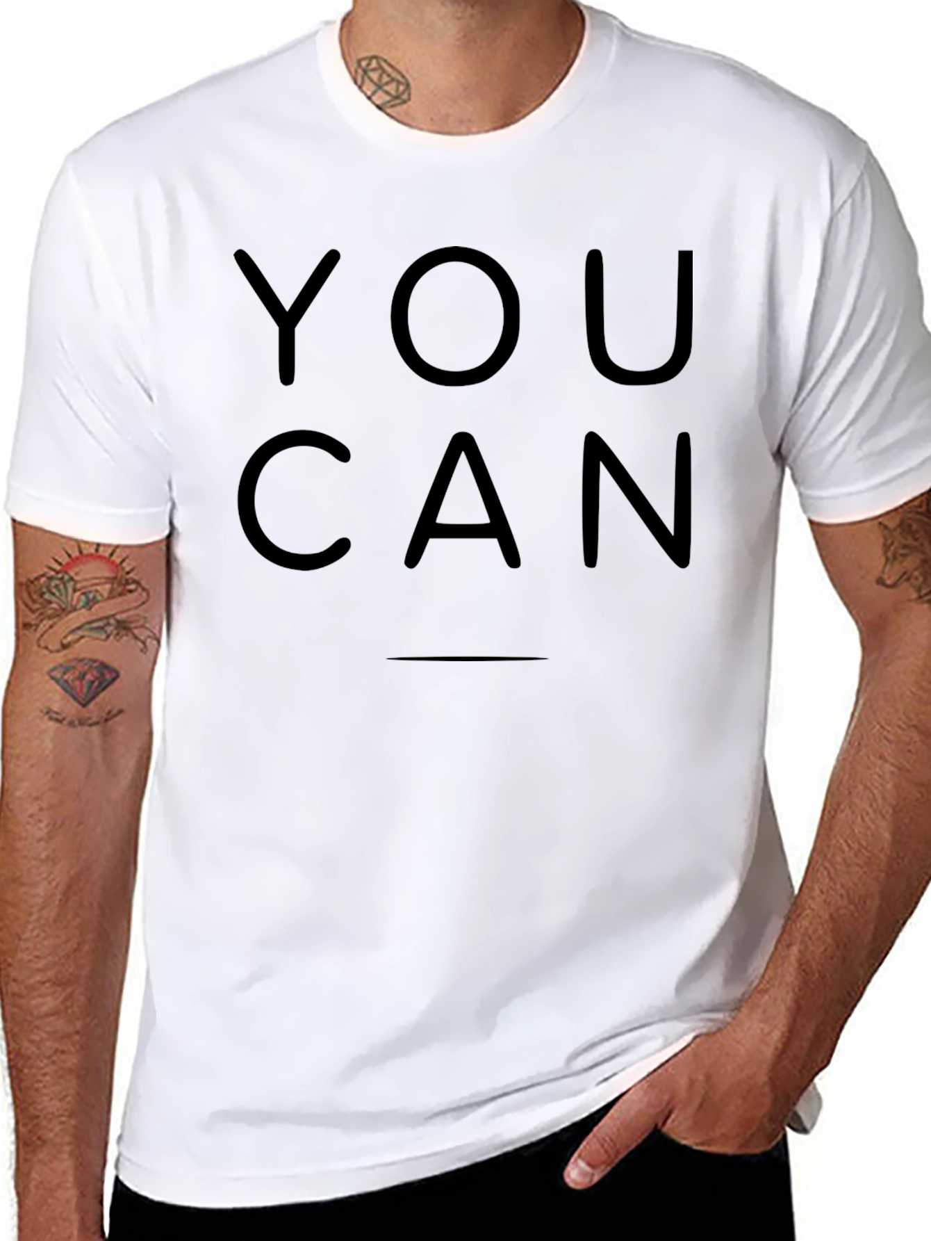 Motivational You Can Black T-Shirt