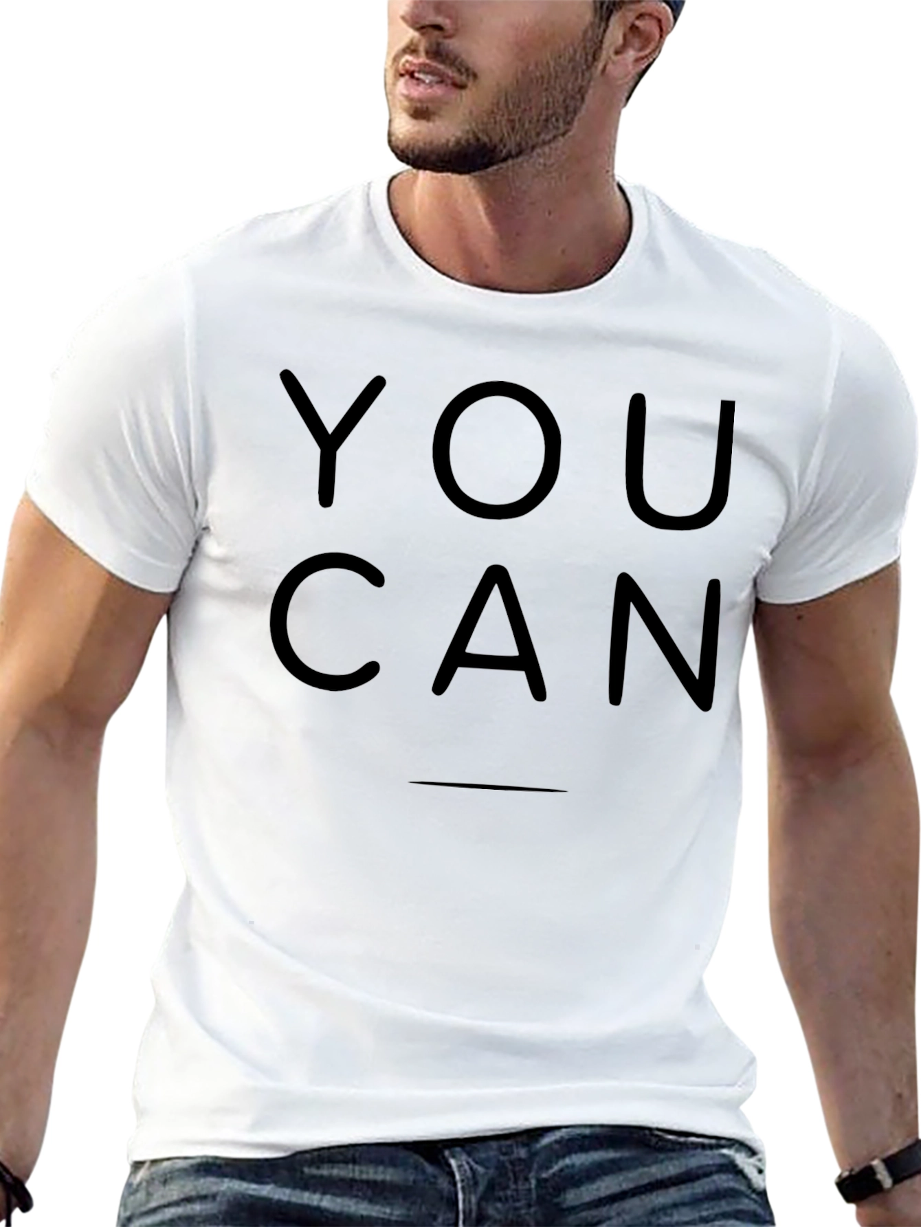 Motivational You Can Black T-Shirt