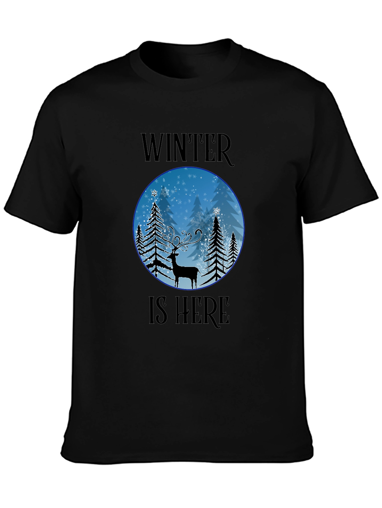 Winter Is Here Deer Graphic T-Shirt