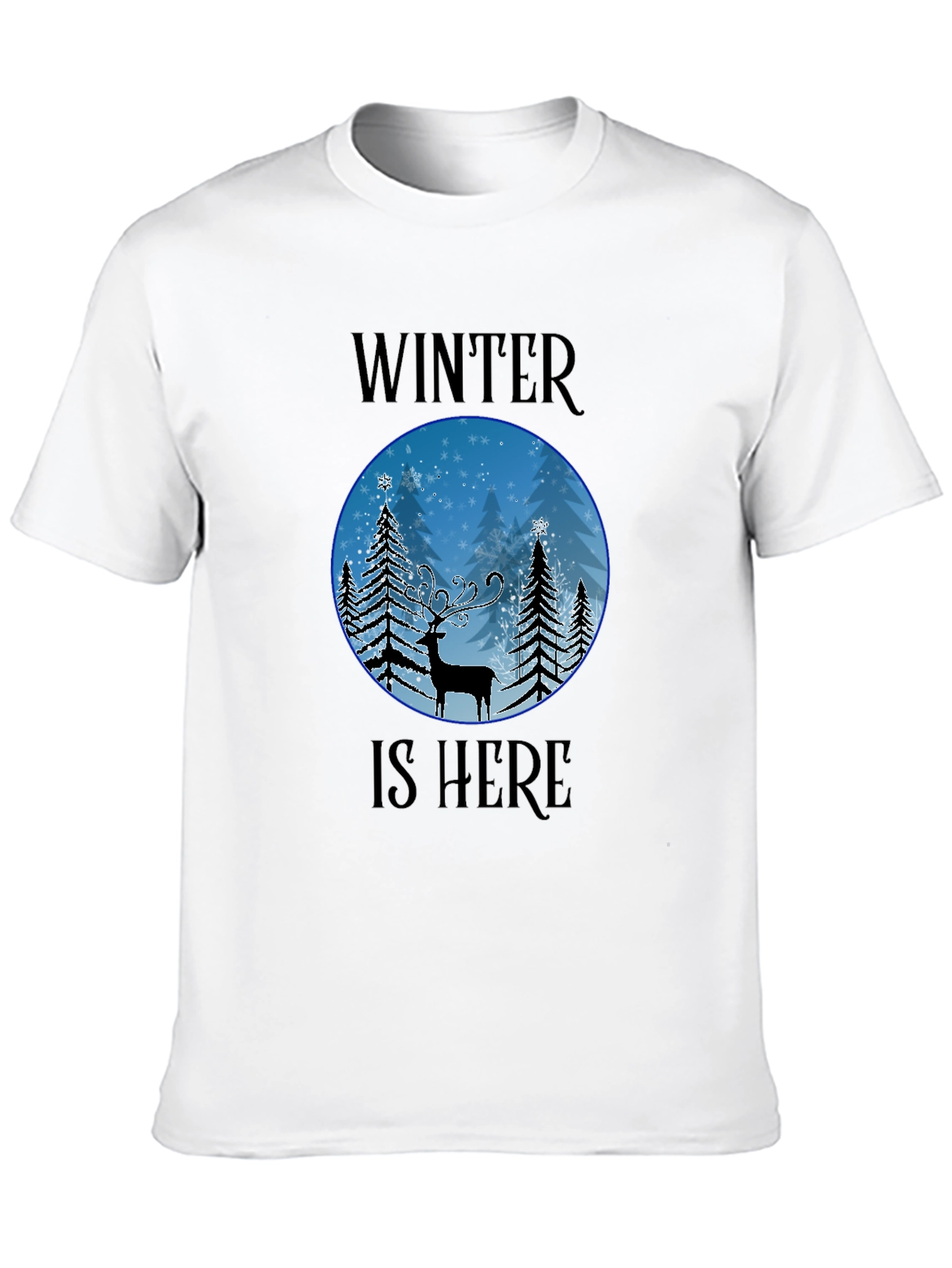 Winter Is Here Deer Graphic T-Shirt