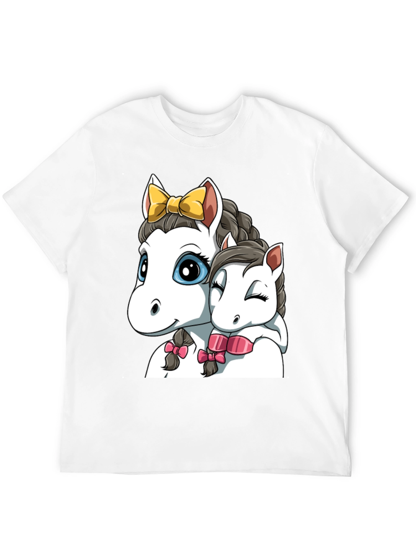 Cute Cartoon Horse Graphic T-Shirt