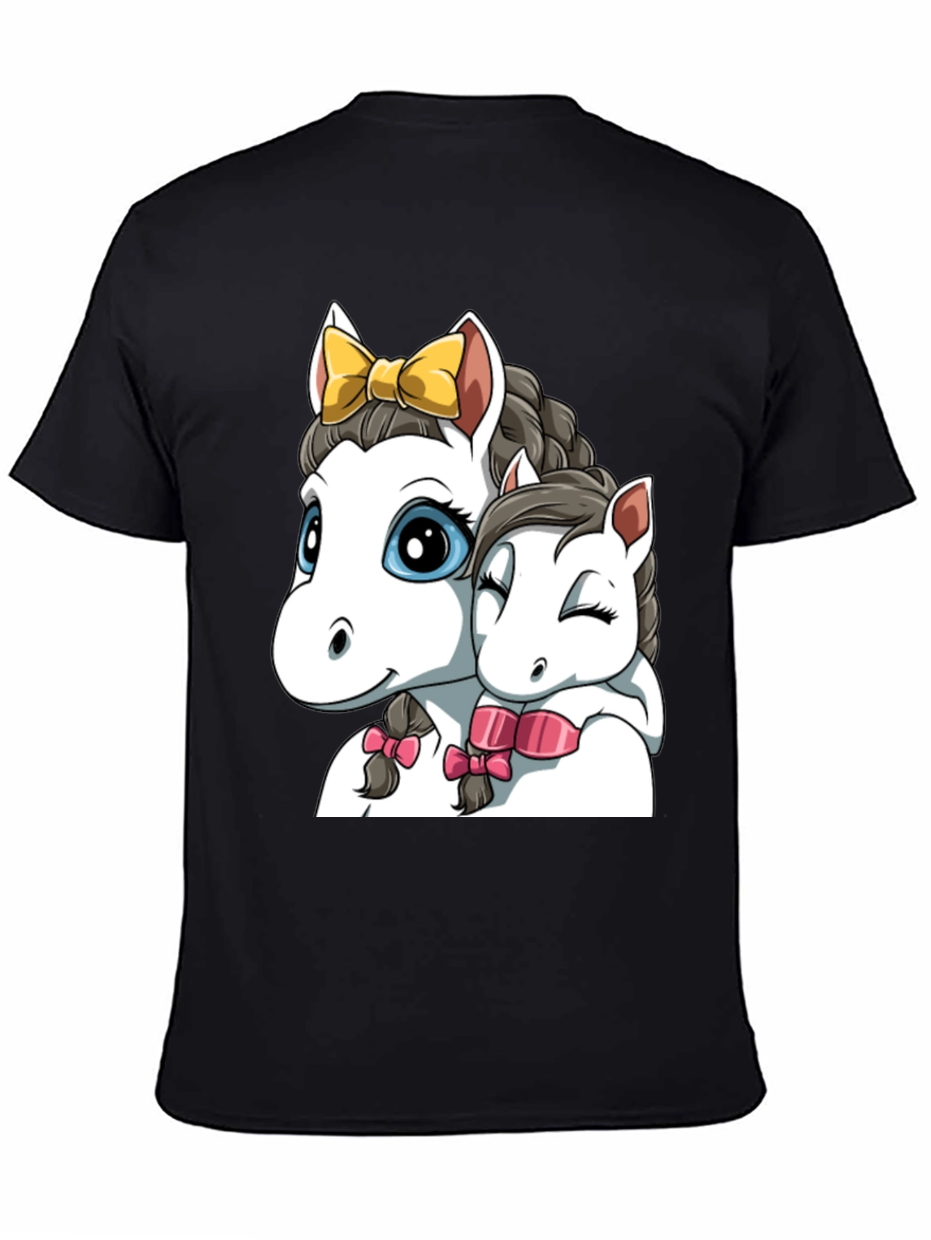 Cute Cartoon Horse Graphic T-Shirt