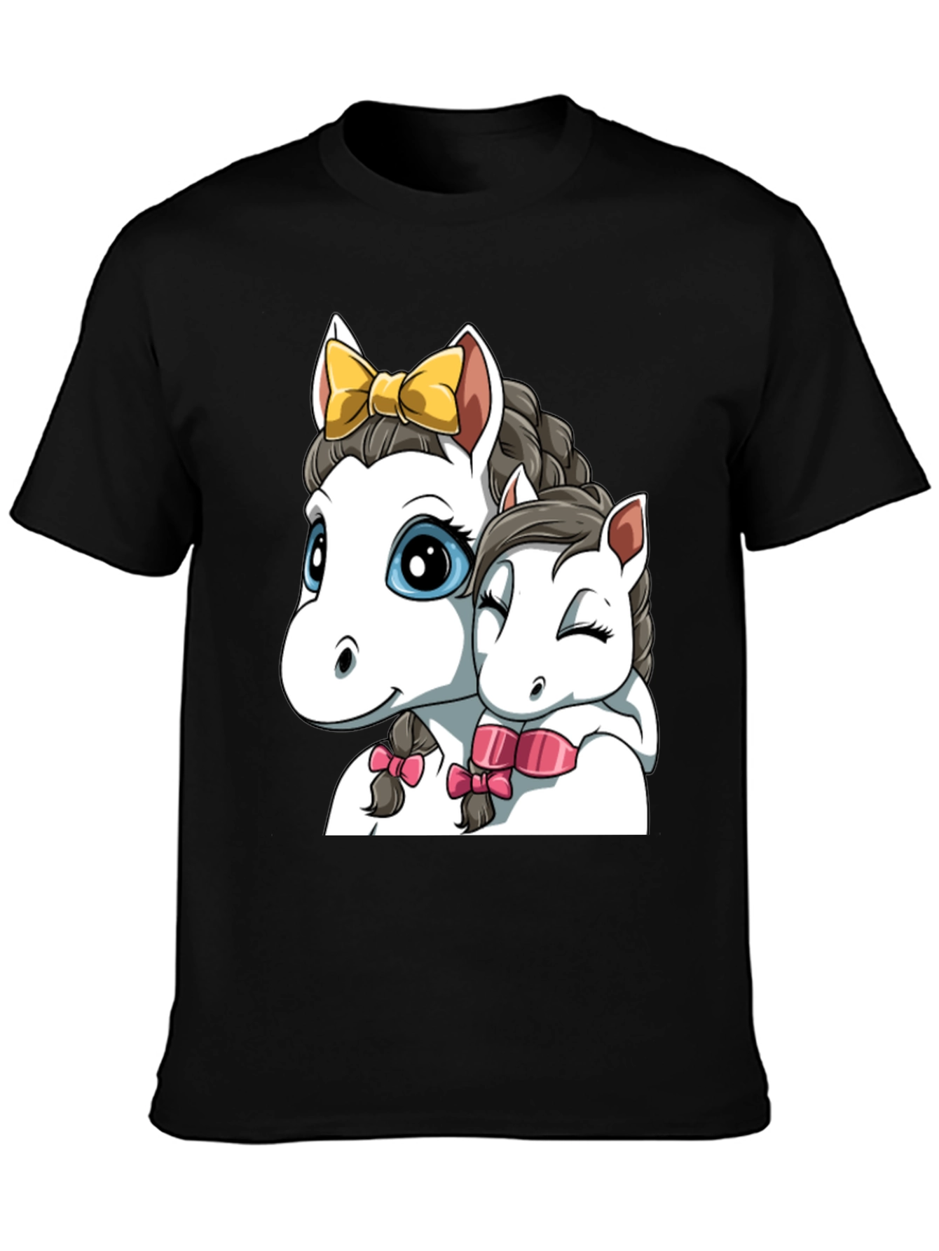 Cute Cartoon Horse Graphic T-Shirt