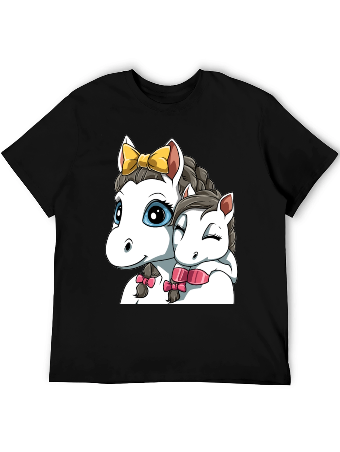 Cute Cartoon Horse Graphic T-Shirt