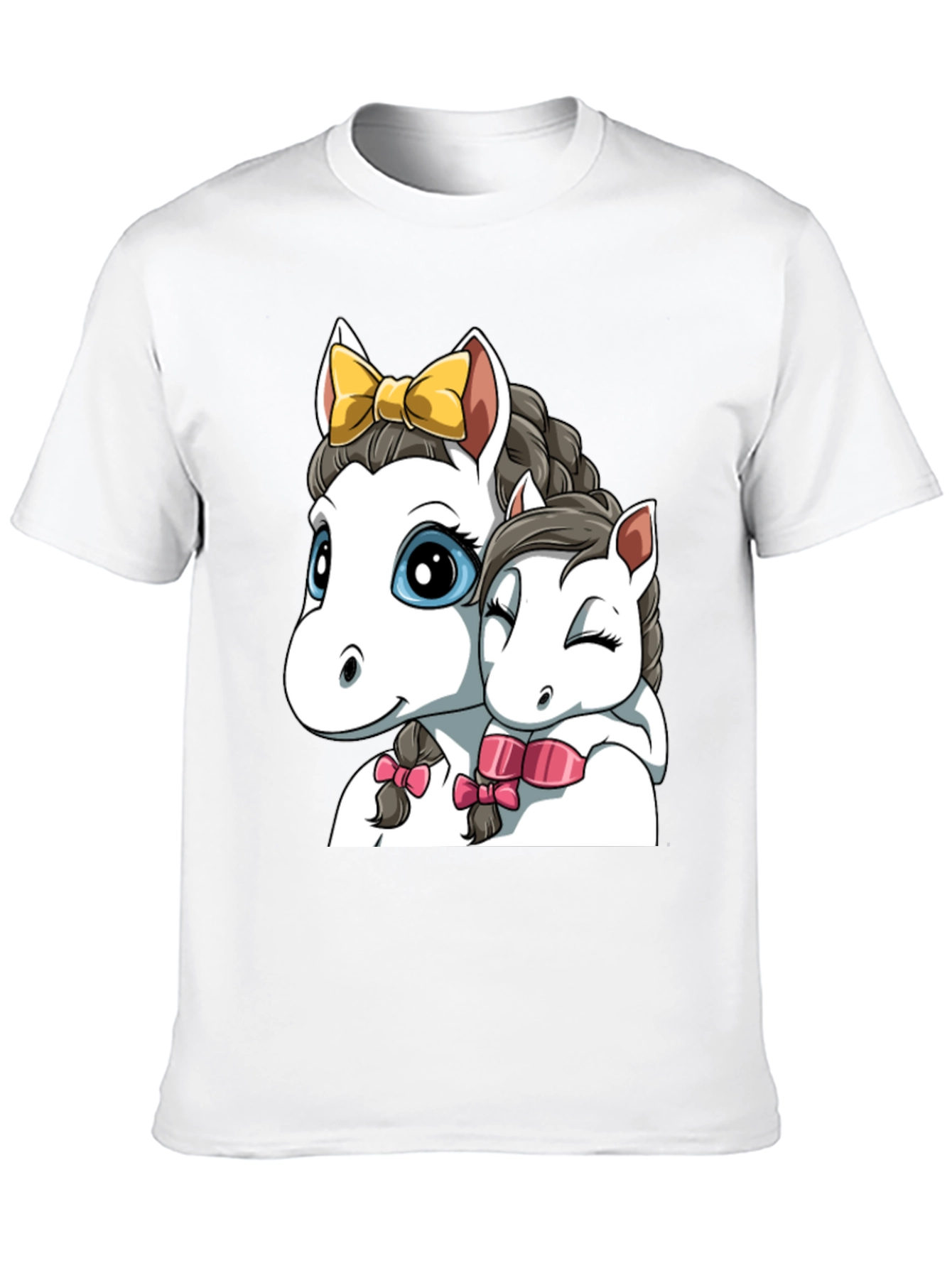 Cute Cartoon Horse Graphic T-Shirt