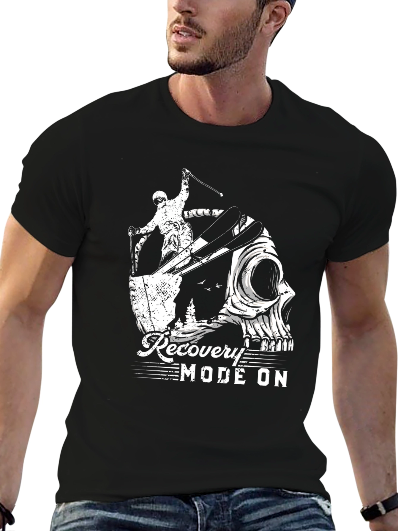 Recovery Mode Ski Skull Graphic Tee