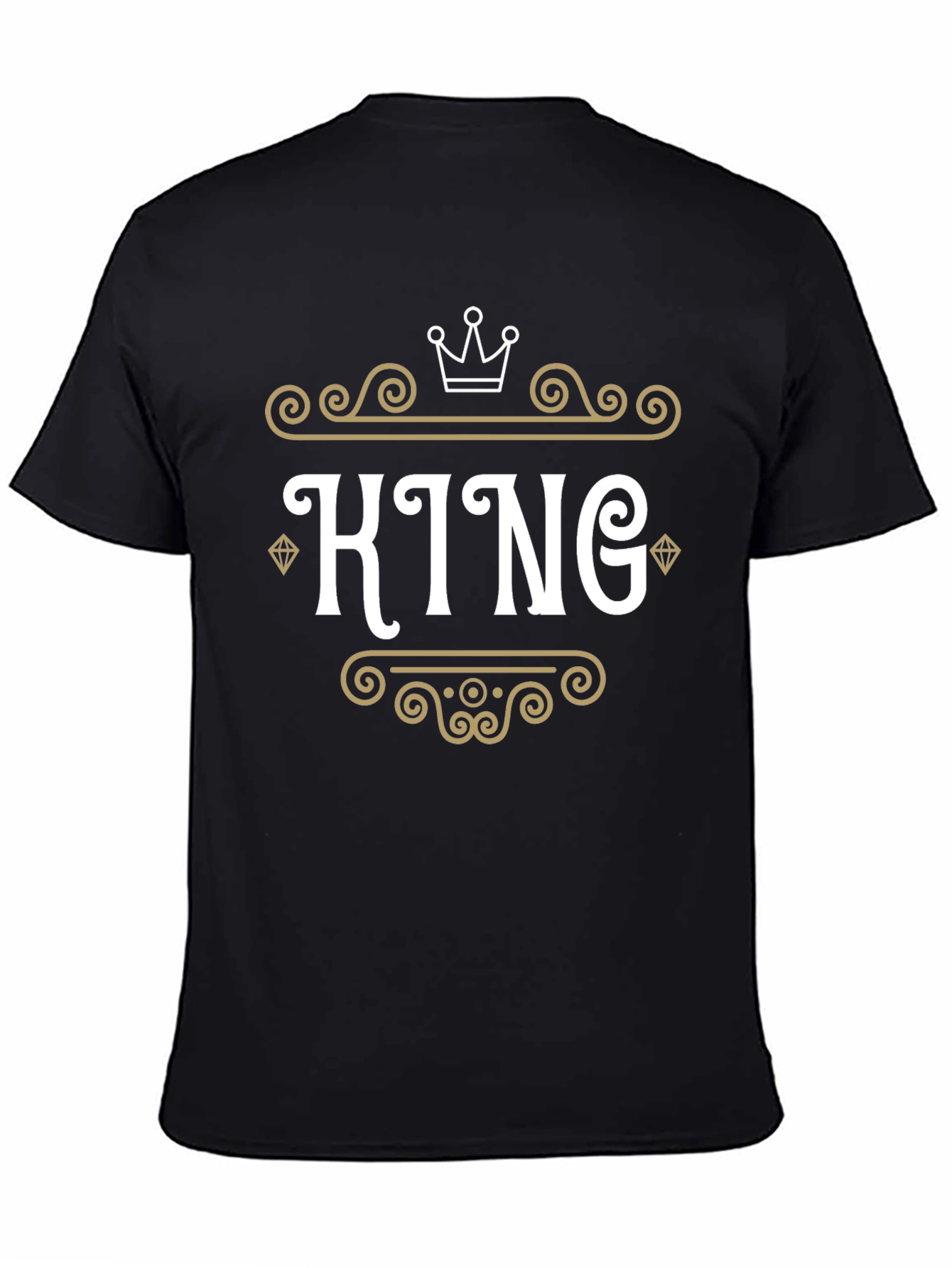 King Graphic Tee - Black Crew Neck T-Shirt